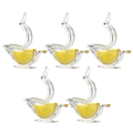 Miniatyrbillede 1 af 3: 5 stk Citronpresser Klip Akryl Manuel Citron Skive Presser Praktisk Transparent Frugtpresser Til Hjemmet