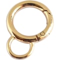 Miniatyrbild 1 av 5: Runda fjäderlås med fast ögla, zinklegering, O-ring karbinhakar, nyckelring, DIY-tillbehör, lätt (10 st, Guld)