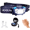 Miniatyrbillede 1 af 4: Genopladelig LED Pandelamp, 5 Tilstande Vandafvisende IP65 350 Lm Til Camping, Vandreture, Jogging, Fiskeri, DIY [Energiklasse A +]