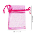 Miniatyrbilde 3 av 3: 100 stk Klart Organiseringsposer Mesh Sachet Pose Bryllup Organza Poser Perler Oppbevaringspose Dessert Emballasjepose Rosy7X5CM Rosy 7X5CM