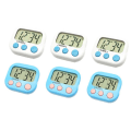 Miniatyrbillede 1 af 5: 6-pak Digital Timer til Lærer Små Timere til Børn Magnetisk Bagside Stor LCD-skærm Høj Alarm Minut Sekund Tæl Op Nedtælling Med Til/Fra-kontakt