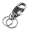 Miniatyrbillede 2 af 5: RYI) Sort bilnøglevedhæng med 2 metalringe, sort