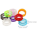 Pikkukuva 4 / 4: 20 kpl Sormus Saksien Sormille Hiusten Leikkaamiseen Sormus Hiustenleikkuun Silikonisormukset Assorted Color 2.5x2.5cm