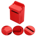 Miniatyrbillede 2 af 4: 2 stk Træ Mini Postkasse Figur Mini Hus Møbel Model Dekorativ Miniature Brevkasse StatueRød Red 7X4.5CM