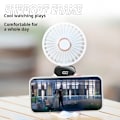 Miniatyrbilde 4 av 4: Ny USB håndholdt vifte mini bærbar stasjonær sammenleggbar liten vifte nakke digital skjerm aromaterapi liten elektrisk vifte_xrzi Blue-1200mAh Color Box