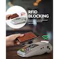 Miniatyrbild 1 av 5: RIY_Kreditkortshållare Läderplånbok RFID-Blockering Automatisk Pop-Up