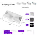 Miniatyrbild 4 av 5: Justerbar Höjd Sovande Cervical Kudde Bekväm Ergonomisk Ortopedisk Långsam Återhämtning Nackskydd Memory Foam Sängkudde*ryy grey 55*33*10cm