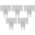 Miniatyrbillede 1 af 5: 5 stk. fladt stik trådløs stikkontakt 180 graders rotation 1 til 3 EU-stikadapter 110-250V til placering bag møbler.