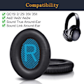 Miniatyrbilde 2 av 5: Profesjonelle øreputer for Bose-hodetelefoner, erstatningsøreputer for Bose QuietComfort 15 QC15 QC25 QC2 QC35/Ae2 Ae2i Ae2w/SoundTrue & SoundLi_ryy