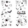 Miniatyrbilde 2 av 5: 4 stk. Flaggermusklistremer Halloween Vindu Flaggermus Vindu Dekaler Ikke-Limende Edderkopp Vindu Klistremerke for Hjem Kontor Dekorasjoner