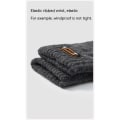 Miniatyrbillede 2 af 5: 1 Par Vinter Touchscreen Handsker Varme Foret Strikket Handsker Elastisk Manchet Vinter Tekstning Handsker light gray letters Male/Young Student