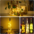 Miniatyrbild 5 av 5: Flaskljus, LED-flaskljus, 2m Flaskljus, Flexibel Koppartråd, Flaskljus Korkpropp, För Karneval, Bröllop, Jul, Varmvit