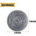 Miniatyrbilde 2 av 4: 20 stk Rustfrie Stål Svamper Skrubbere Rengjøringskule Kjøkkenutstyr Skrubber Tetthet Metall Skrubber Skureputer Ball For Pot Pan Dish Vask Rengjøring For R