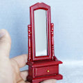 Pikkukuva 4 / 5: Miniatyyrihuonekalut Koriste Mini Talo Pöytä Mini Pukupeili Malli Nuken Pukupeili Punainen 13.5X5.8X2.6CM Red 13.5X5.8X2.6CM