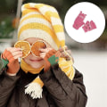 Miniatyrbilde 4 av 5: Barnefingerløse strikkede konvertible votter Halvfingervotter