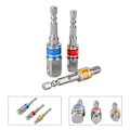 Miniatyrbillede 3 af 5: Sokkeladapter til slagboremaskine, 3 krom-vanadium adaptere 1/4\", 1/2\", 3/8\" Elektrisk boremaskine adapter sæt firkantet chuck (Farve)