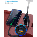 Pikkukuva 4 / 5: Bluetooth FM-lähetin auton sovittimeen, tukee langatonta handsfree-puhelua ja MP3-musiikkia/sovelluksen äänen toistoa, 1,8 tuuman värillinen näyttö, 3 USB-laturia