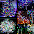 Miniatyrbillede 4 af 5: 100LED Solcelled Kobbertrådstrenglys Udendørs Vandafvisende Lysstreng Have Julepynt Lysfarve