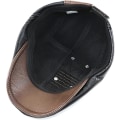 Miniatyrbilde 5 av 5: Hatt for menn, Newsboy, Klassisk Flat Cap, PU-Lær, Cabbie, Ivy, Gatsby, Kjøring, Jakt, Fiskehatt for Far
