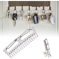 Miniatyrbild 3 av 5: Kam av titanlegering, utomhuskam, spänne, bärbar antistatisk lättviktskam, spänne, campingverktyg, 1-pack
