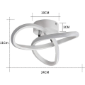 Miniatyrbilde 2 av 5: LED Taklampe, 12W Akryl Taklampe, Dimbar Taklampe 3000K/4000K/6000K For Soverom Kjøkken Diagnist Soverom 24cm