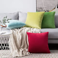 Miniatyrbilde 5 av 5: Sett med 2 fløyels putetrekk Dekorative sofa putetrekk Supermyk myk komfortabel dekorasjon Hjem Stue Soverom For sofa 40x80cm Rosa