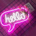 Miniatyrbillede 3 af 4: Hello Neon Skilt til Vægskilt, Strømført via USB, Dæmpbar LED Neon Skilt til Hjemvæg, Butik, Vindue