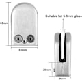 Miniatyrbillede 2 af 5: 6 stk. Glasklemmer, 68mm S Størrelse 304 Rustfrit Stål Glasholder, Justerbar Glasstøtte Rygstøtte, Til Balustrade Trappe Gelænder