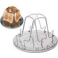 Miniatyrbillede 1 af 4: 4 Skive Campingbrødrister med Foldbar Stativ Porøs Bakke Brødrister til Familier Udendørs Gasskomfur Picnic Foldbar