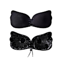 Pikkukuva 2 / 4: Kesä Sexy Push Up -nauhaolkaimeton rintaliivi C-kuppi Silikoninen itseliimautuva näkymättömät rintaliivit (musta)BlackC Black C