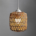 Miniatyrbillede 2 af 5: Kunstflettet Rattan Lampskærm Håndvævet Lysekrone Lampskærm