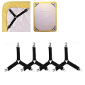 Miniatyrbild 1 av 5: Svarta 4-pack Sänglakansspännare Triangel Fastsättning Elastisk Madrasshållare Justerbar Lakanspännare Suspender Madrassband