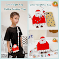 Miniatyrbild 5 av 5: 2-i-1 Pop-Väska Jul Fidget Leksak Med Justerbar Axelrem Längd, Silikon Crossbody Liten Plånbok Present Till Barn