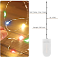 Miniatyrbild 2 av 5: LED-ljusslingor med batteri, 12 st 2m 20 LED Mikro-Julgransljus Batteridrivna Koppartråd Färgglada Julbelysning för Rum, Inomhus, Jul, Utomhus