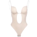 Miniatyrbillede 1 af 4: Kvinders Rygløse Korset Usynlig Shapewear Praktisk Slankende Shaper BH Korset Hudfarve Størrelse XlCom Complexion L