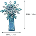 Miniatyrbilde 3 av 5: Snøfnugg Hårklipp Juler Hårklipp Glitter Bobby Pin Jul Hodeplagg For Feriefest Tilbehør (4stk, Farge)