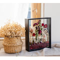 Miniatyrbillede 3 af 4: (sort) 8 tommer Træ Tørret Blomst Foto Ramme Tørret Blomst Display Stativ, Dobbeltsidet Box Billede Ramme, til Visning af Tørrede Blomster, Håndværk