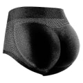 Miniatyrbilde 2 av 4: Dametruser med polstring, slanke truser, falsk rumpe, sømløse truser for damer, hofteløft, svart L Black