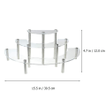 Miniatyrbilde 2 av 3: Bryllupskake Stativ Lagdelt Cupcake Stativ Godteri Gave Display Stativ Cupcake Servering Fat Kakeholder Stativ Transparent 39.5X15.75X12CM Transparent 39.5X15.75X12CM
