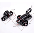 Miniatyrbild 2 av 5: 3-pack Dörrfjäderbult Automatisk Låsregel Skjutregelfjäder Aluminiumlegering Säkerhet Automatisk Fönstergrindbult Med Skruvar För Skjuldörrar Grindar