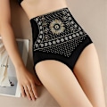 Miniatyrbild 3 av 5: Super Slimmy Unik Fiberåterställning Butt Lift Formande Underkläder Shapewear Andningsbar Mjuk Dam2XL Svart 2XL Black