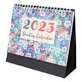 Miniatyrbild 2 av 3: Skrivbords kalender Engelsk utskrift Bordskalender 2023 Månadskalender Prydnad Kontorsmaterial Blå 19,7x17,7cm Blue 19.7x17.7cm