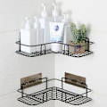 Miniatyrbillede 1 af 4: 2 stk. Badeværelseshylde Brusebad Organizer Trekant Kosmetik Opbevaring Stativ Stil