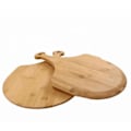 Miniatyrbilde 1 av 4: Premium Trepizzaer i Tre for å Lage Pizza, Pizzaskjærebrett 2-pakning for Baking - Stor Trepizzaer for Overføring og Servering