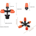 Miniatyrbild 3 av 4: Pieces Garden Sprayer 5-huvud Automatisk Växthusbevattning Vattenflödesadapter, Multi-riktad Atomiserande Munstycke Med 1/2 Tums Hontråd Koppling