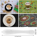 Pikkukuva 5 / 5: Latte Art -kynä. Kahvi- ja maustekynä. DIY-luovia kuvioita kahvinporoille. Kaakaojauheelle. Jauhetulle sokerille, valkoinen White