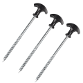 Miniatyrbilde 1 av 5: 4 stk. Rustfrie Teltplugger, Teltplugger med Skrue, Telt- og Markiseplugger for Hardt Underlag, For Telt For Hage, Camping, Utendørs Campingplass