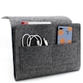Miniatyrbillede 3 af 3: Hængende Opbevaringsposer Sengeside Opbevaringsarrangør Stol Caddy Lommer Filt Hængende Organiseringspose Grå 32x24cm Grey 32x24cm
