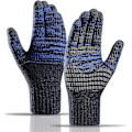 Miniatyrbild 1 av 5: Vinterstickade Vantar, Pekskärm Varma Vantar, Varma Heläckande Fleece Vantar - Marinblå Navy