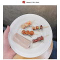 Miniatyrbilde 3 av 4: Bbq Hårnål Simulering Morsomme Hårtilbehør Grillspyd Hårklype Ribbespyd Ribs Skewers